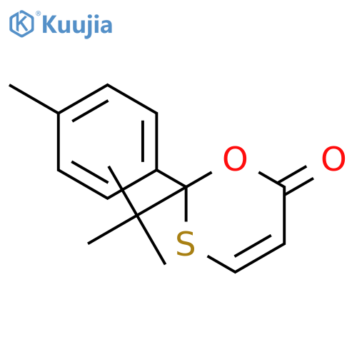 6H-1,3-OXATHIIN-6-ONE, 2-(1,1-DIMETHYLETHYL)-2-(4-METHYLPHENYL)- structure