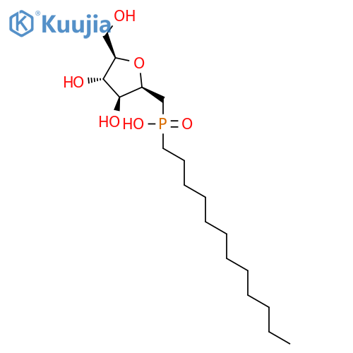 D-Glucitol, 2,5-anhydro-1-deoxy-1-(dodecylhydroxyphosphinyl)- structure