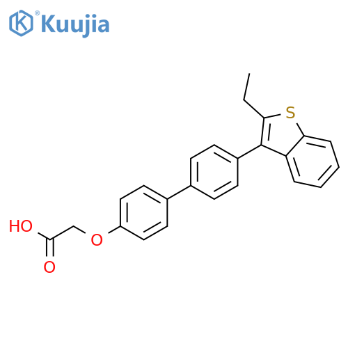 Acetic acid, [[4'-(2-ethylbenzo[b]thien-3-yl)[1,1'-biphenyl]-4-yl]oxy]- structure