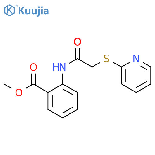 methyl 2-(2-(pyridin-2-ylthio)acetamido)benzoate structure