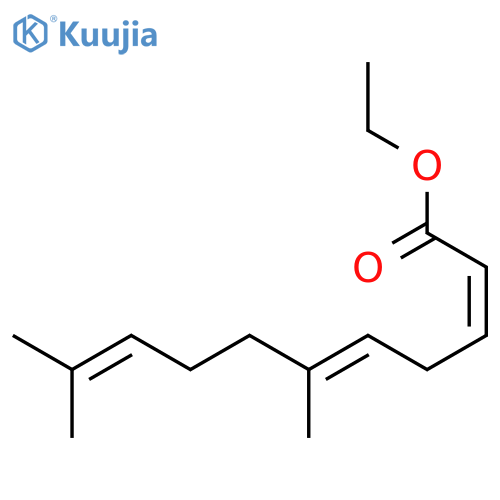 2,5,9-Undecatrienoic acid, 6,10-dimethyl-, ethyl ester, (2Z)- structure