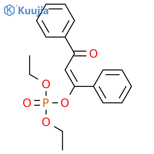 Phosphoric acid, diethyl (1E)-3-oxo-1,3-diphenyl-1-propenyl ester structure