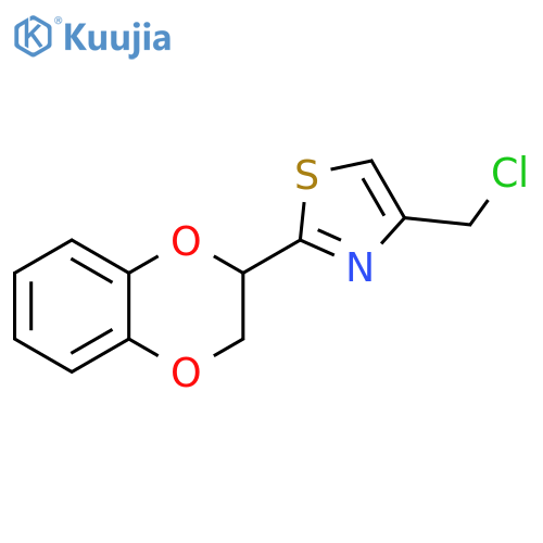 Thiazole, 4-(chloromethyl)-2-(2,3-dihydro-1,4-benzodioxin-2-yl)- structure