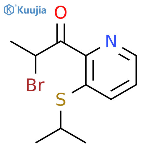 1-Propanone, 2-bromo-1-[3-[(1-methylethyl)thio]-2-pyridinyl]- structure