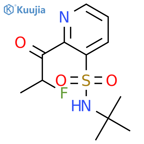 3-Pyridinesulfonamide, N-(1,1-dimethylethyl)-2-(2-fluoro-1-oxopropyl)- structure