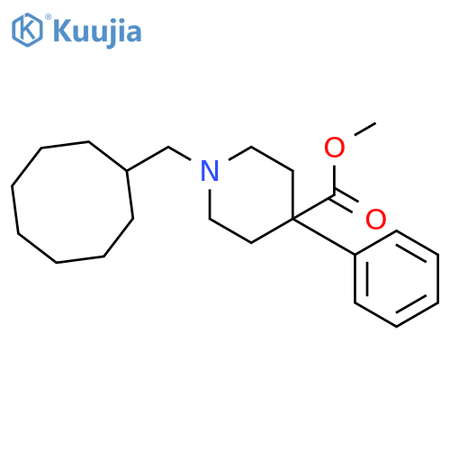 4-Piperidinecarboxylic acid, 1-(cyclooctylmethyl)-4-phenyl-, methyl ester structure