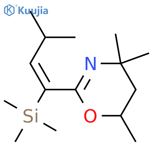 4H-1,3-Oxazine,5,6-dihydro-4,4,6-trimethyl-2-[3-methyl-1-(trimethylsilyl)-1-butenyl]-, (E)- structure