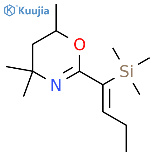 4H-1,3-Oxazine,  5,6-dihydro-4,4,6-trimethyl-2-[1-(trimethylsilyl)-1-butenyl]-, (Z)- structure