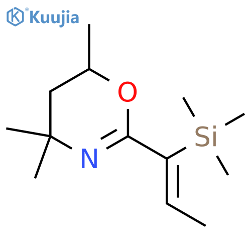 4H-1,3-Oxazine,  5,6-dihydro-4,4,6-trimethyl-2-[1-(trimethylsilyl)-1-propenyl]-, (Z)- structure