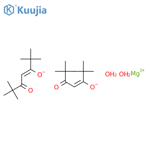 Magnesium,bis(2,2,6,6-tetramethyl-3,5-heptanedionato-kO,kO')-, dihydrate, (T-4)- (9CI) structure