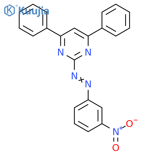 Pyrimidine, 2-[(3-nitrophenyl)azo]-4,6-diphenyl- structure