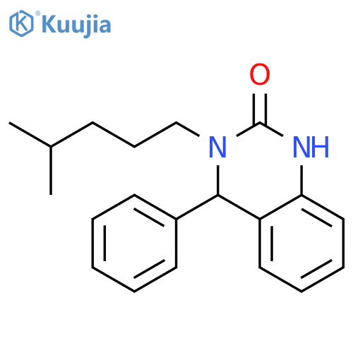 2(1H)-Quinazolinone, 3,4-dihydro-3-(4-methylpentyl)-4-phenyl- structure