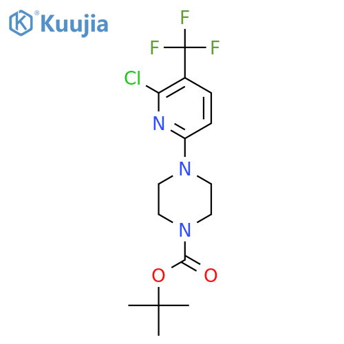 tert-Butyl 4-(6-chloro-5-(trifluoromethyl)pyridin-2-yl)piperazine-1-carboxylate structure