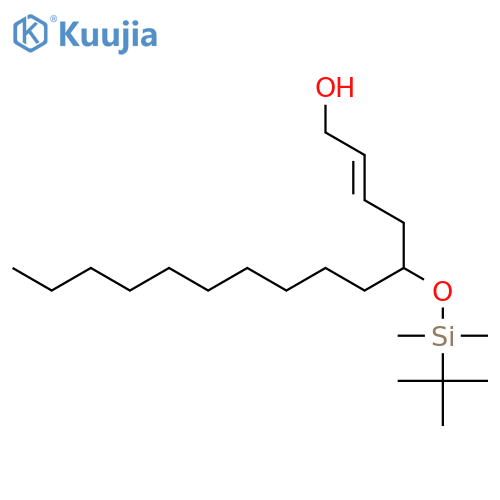 2-Pentadecen-1-ol, 5-[[(1,1-dimethylethyl)dimethylsilyl]oxy]-, (2E)- structure