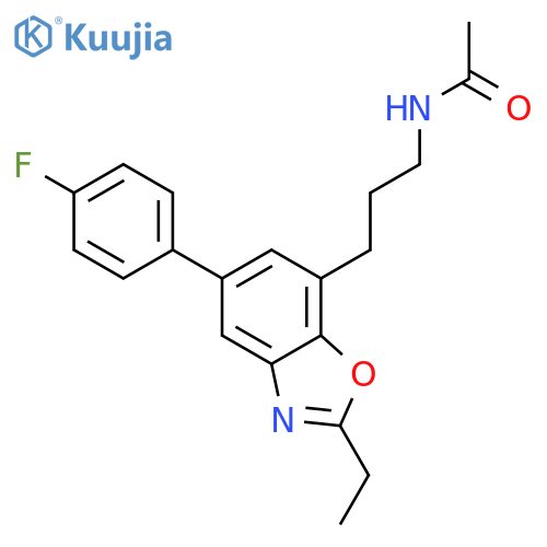 Acetamide, N-[3-[2-ethyl-5-(4-fluorophenyl)-7-benzoxazolyl]propyl]- structure