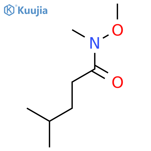 N-methoxy-N,4-dimethylpentanamide structure