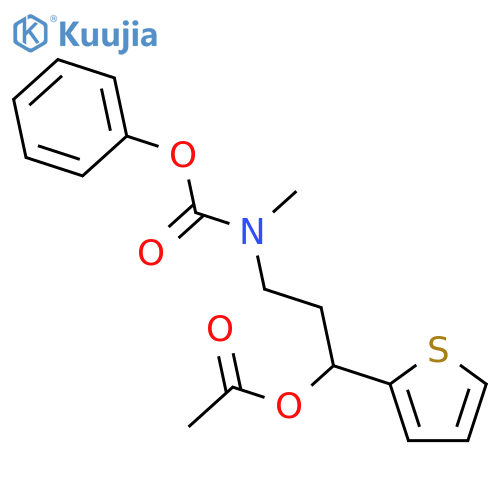 Carbamic acid, [3-(acetyloxy)-3-(2-thienyl)propyl]methyl-, phenyl ester structure