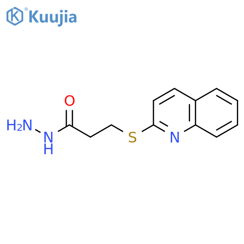 Propanoic acid, 3-(2-quinolinylthio)-, hydrazide structure