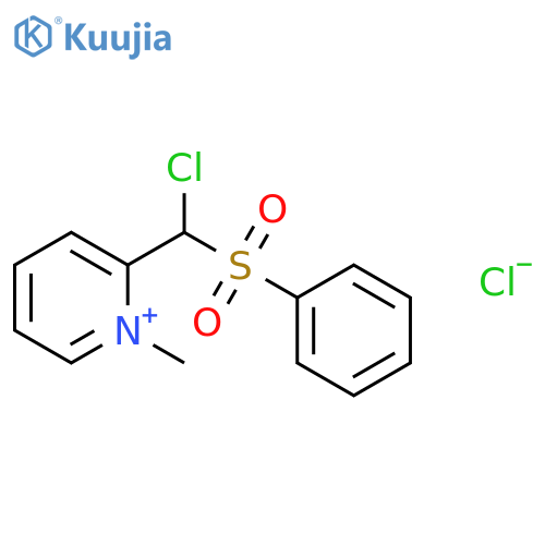 PYRIDINIUM, 2-[CHLORO(PHENYLSULFONYL)METHYL]-1-METHYL-, CHLORIDE structure