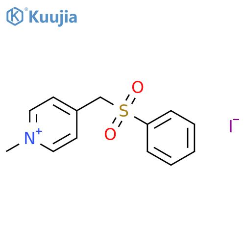Pyridinium, 1-methyl-4-[(phenylsulfonyl)methyl]-, iodide structure