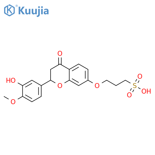 1-Propanesulfonic acid,3-[[3,4-dihydro-2-(3-hydroxy-4-methoxyphenyl)-4-oxo-2H-1-benzopyran-7-yl]oxy]- structure
