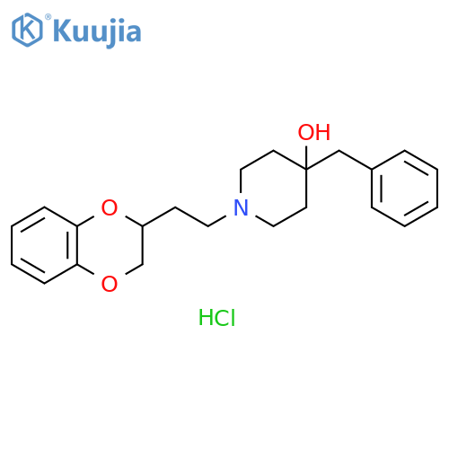 4-Piperidinol, 1-[2-(2,3-dihydro-1,4-benzodioxin-2-yl)ethyl]-4-(phenylmethyl)-, hydrochloride (1:1) structure