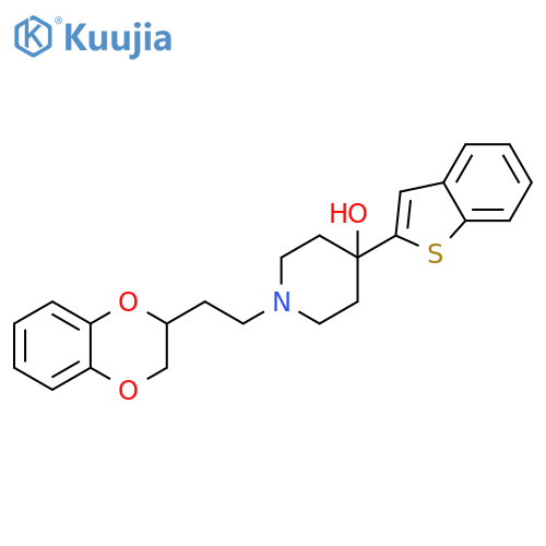 4-Piperidinol,4-benzo[b]thien-2-yl-1-[2-(2,3-dihydro-1,4-benzodioxin-2-yl)ethyl]- structure