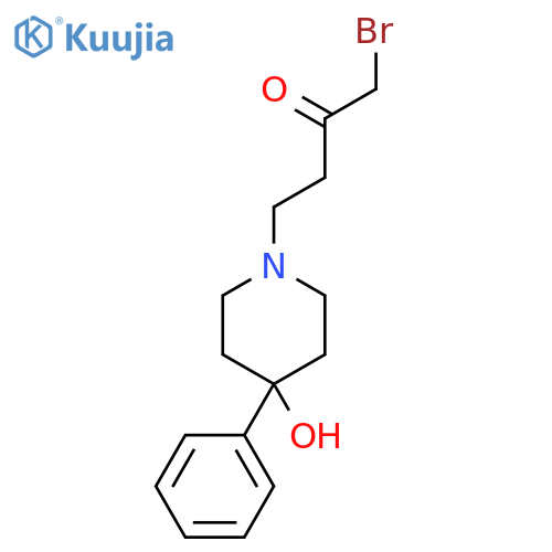 2-Butanone, 1-bromo-4-(4-hydroxy-4-phenyl-1-piperidinyl)- structure