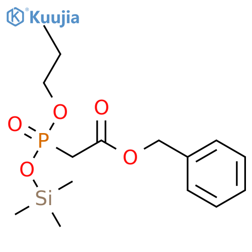 Acetic acid, [propoxy[(trimethylsilyl)oxy]phosphinyl]-, phenylmethyl ester structure