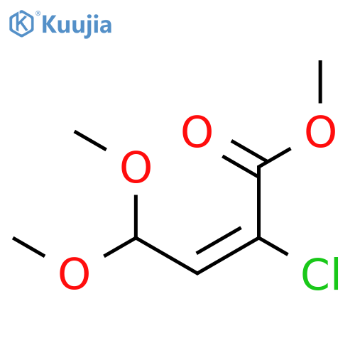 2-Butenoic acid, 2-chloro-4,4-dimethoxy-, methyl ester, (E)- structure