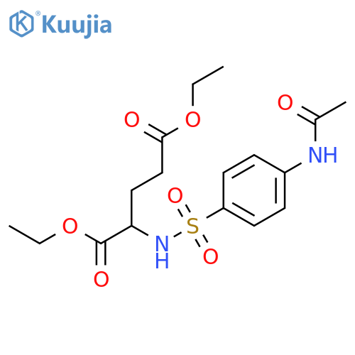L-Glutamic acid, N-[[4-(acetylamino)phenyl]sulfonyl]-, diethyl ester structure
