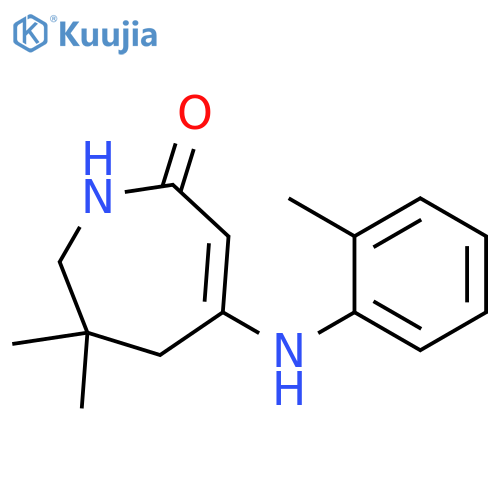 2H-Azepin-2-one,1,5,6,7-tetrahydro-6,6-dimethyl-4-[(2-methylphenyl)amino]- structure