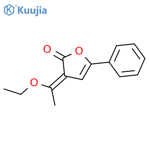 2(3H)-Furanone, 3-(1-ethoxyethylidene)-5-phenyl- structure