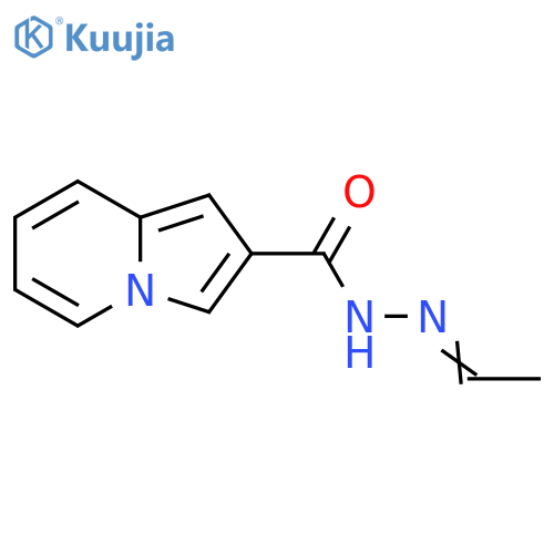 2-Indolizinecarboxylic acid, ethylidenehydrazide structure