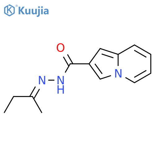 2-Indolizinecarboxylic acid, (1-methylpropylidene)hydrazide structure