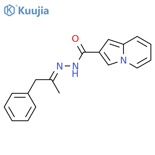2-Indolizinecarboxylic acid, (1-methyl-2-phenylethylidene)hydrazide structure
