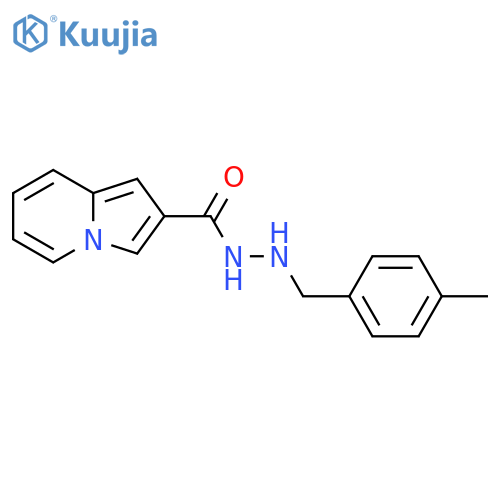 2-Indolizinecarboxylic acid, 2-[(4-methylphenyl)methyl]hydrazide structure