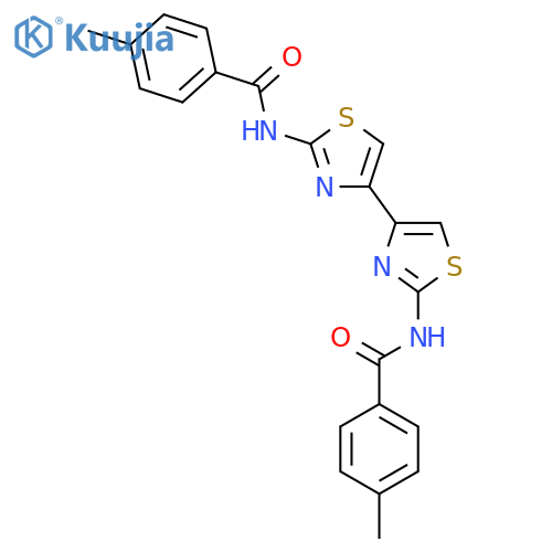 N,N'-4,4'-bi-1,3-thiazole-2,2'-diylbis(4-methylbenzamide) structure