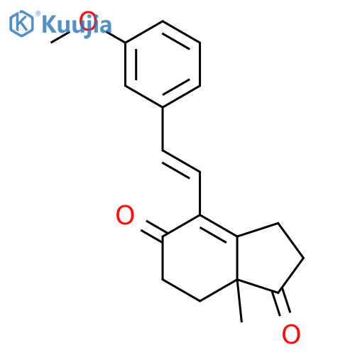 1H-Indene-1,5(6H)-dione,2,3,7,7a-tetrahydro-4-[2-(3-methoxyphenyl)ethenyl]-7a-methyl-, (E)- structure