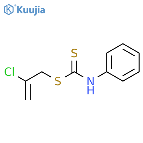 Carbamodithioic acid, phenyl-, 2-chloro-2-propenyl ester structure