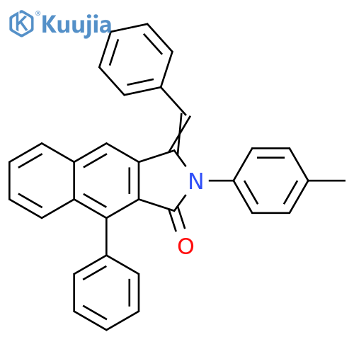 1H-Benz[f]isoindol-1-one,2,3-dihydro-2-(4-methylphenyl)-9-phenyl-3-(phenylmethylene)- structure