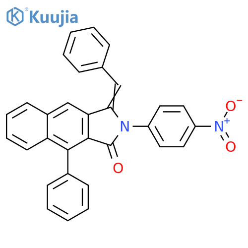 1H-Benz[f]isoindol-1-one,2,3-dihydro-2-(4-nitrophenyl)-9-phenyl-3-(phenylmethylene)- structure