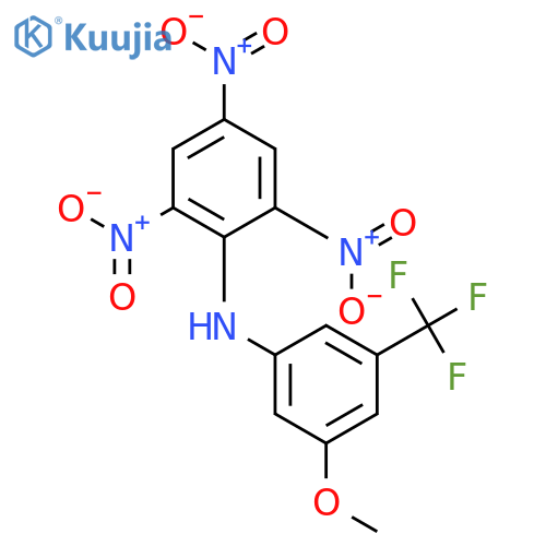 Benzenamine, N-[3-methoxy-5-(trifluoromethyl)phenyl]-2,4,6-trinitro- structure