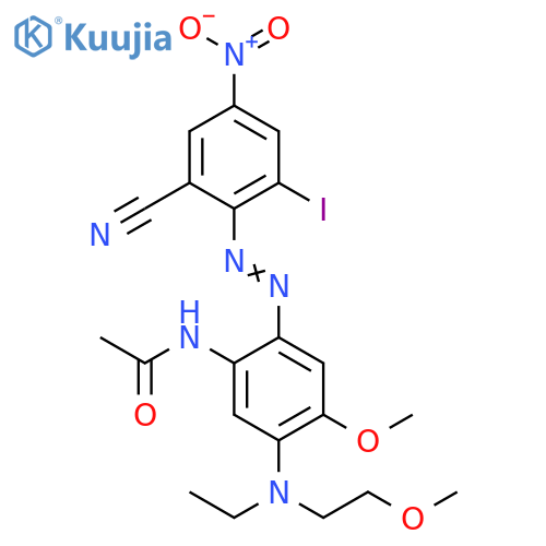 Acetamide,N-[2-[(2-cyano-6-iodo-4-nitrophenyl)azo]-5-[ethyl(2-methoxyethyl)amino]-4-methoxyphenyl]- structure