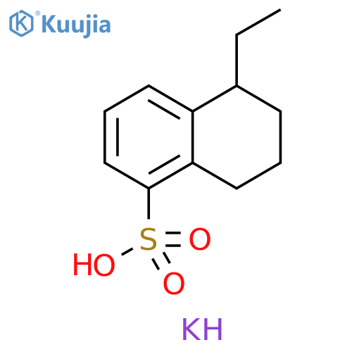 1-Naphthalenesulfonic acid, 5-ethyl-5,6,7,8-tetrahydro-, potassium salt structure