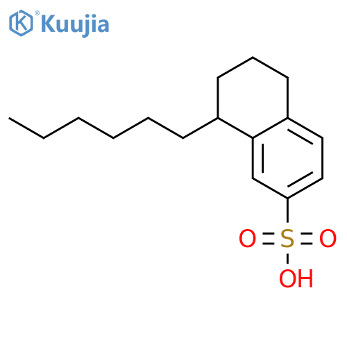 2-Naphthalenesulfonic acid, 8-hexyl-5,6,7,8-tetrahydro- structure