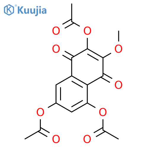 1,4-Naphthalenedione, 2,5,7-tris(acetyloxy)-3-methoxy- structure