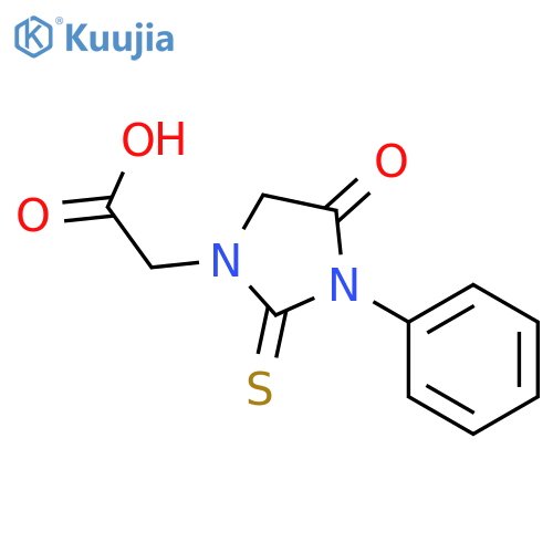 4-Oxo-3-phenyl-2-thioxoimidazolidine-1-aceticacid structure