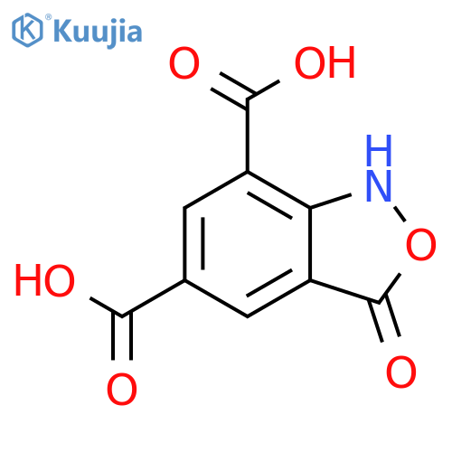 3-Oxo-1,3-dihydro-2,1-benzoxazole-5,7-dicarboxylic acid structure