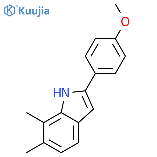 1H-Indole, 2-(4-methoxyphenyl)-6,7-dimethyl- structure